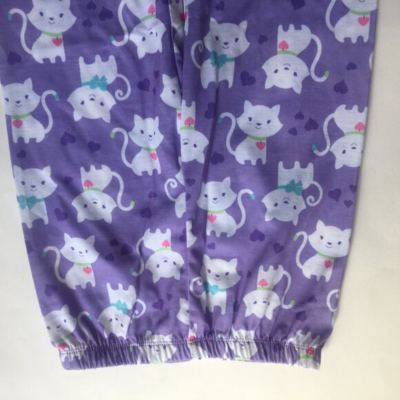 Little Me 3T Poly Sleepwear Purple White Stripe Pajama Top PJ Girls Cat New - Picture 15 of 16